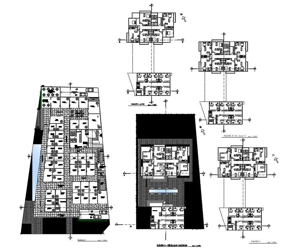 Office With Apartment Plan DWG File
