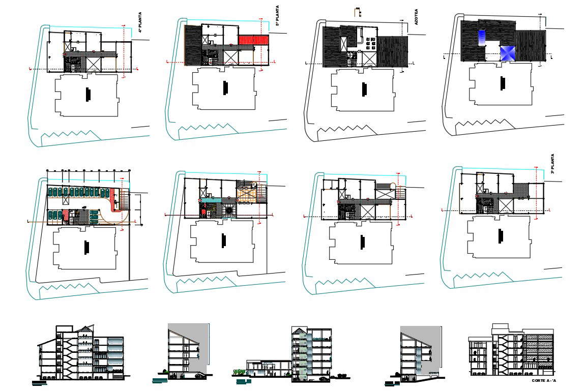 Office building Project With DWG File