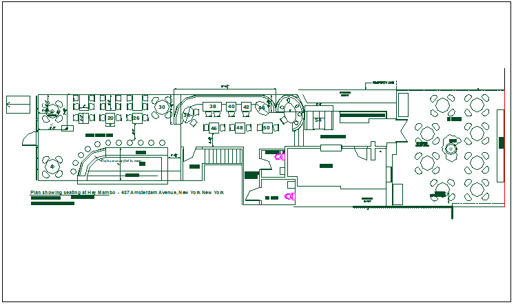 Office building floor plan detail view dwg file
