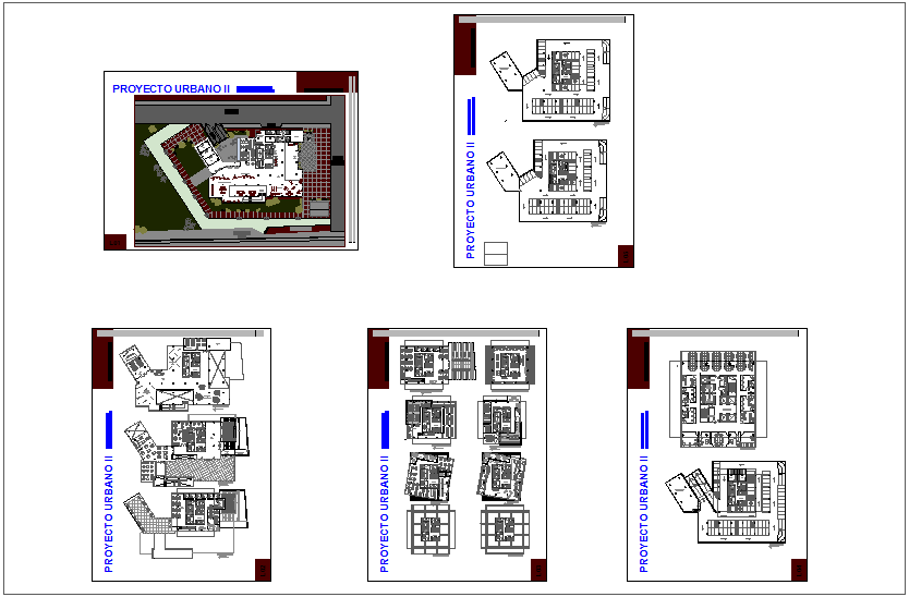 Office building plan and elevation dwg file