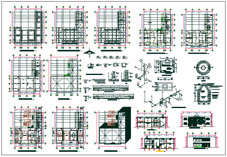 Office building plan detail dwg file