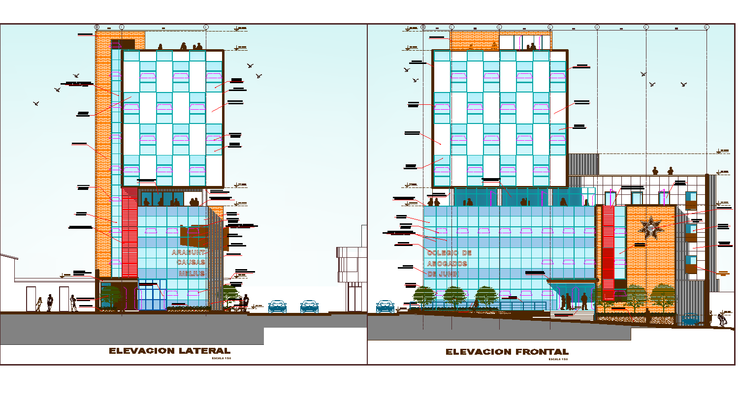 Office building plan detail dwg file
