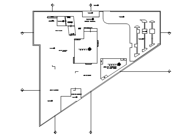 Office building plan detail dwg file