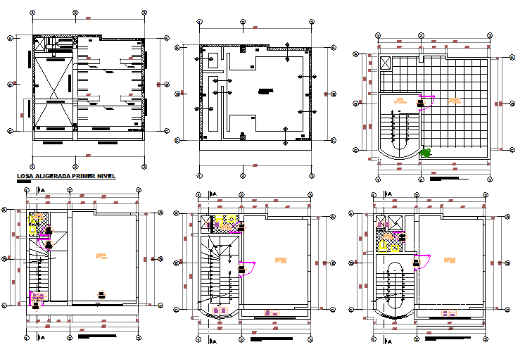 Office building plan detail dwg file