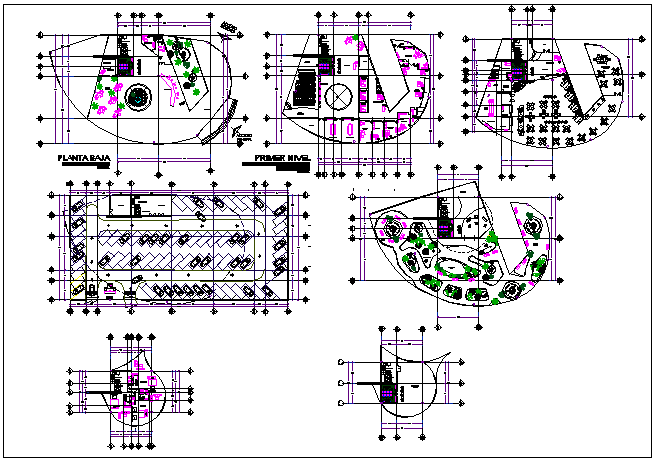 Office building plan detail dwg file