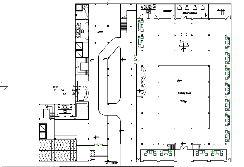 Office building plan detail dwg file