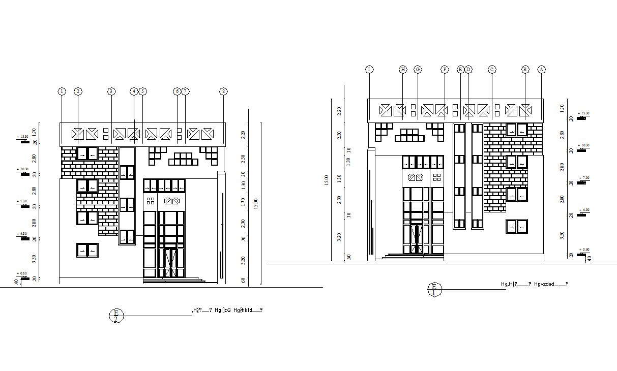 Office elevation in autocad