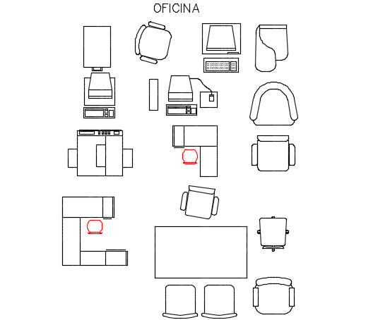 Office Furniture Detail AutoCAD File for Workspaces