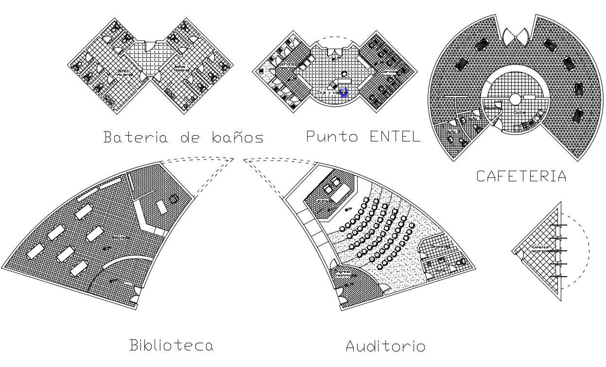 Office layout plan in autocad