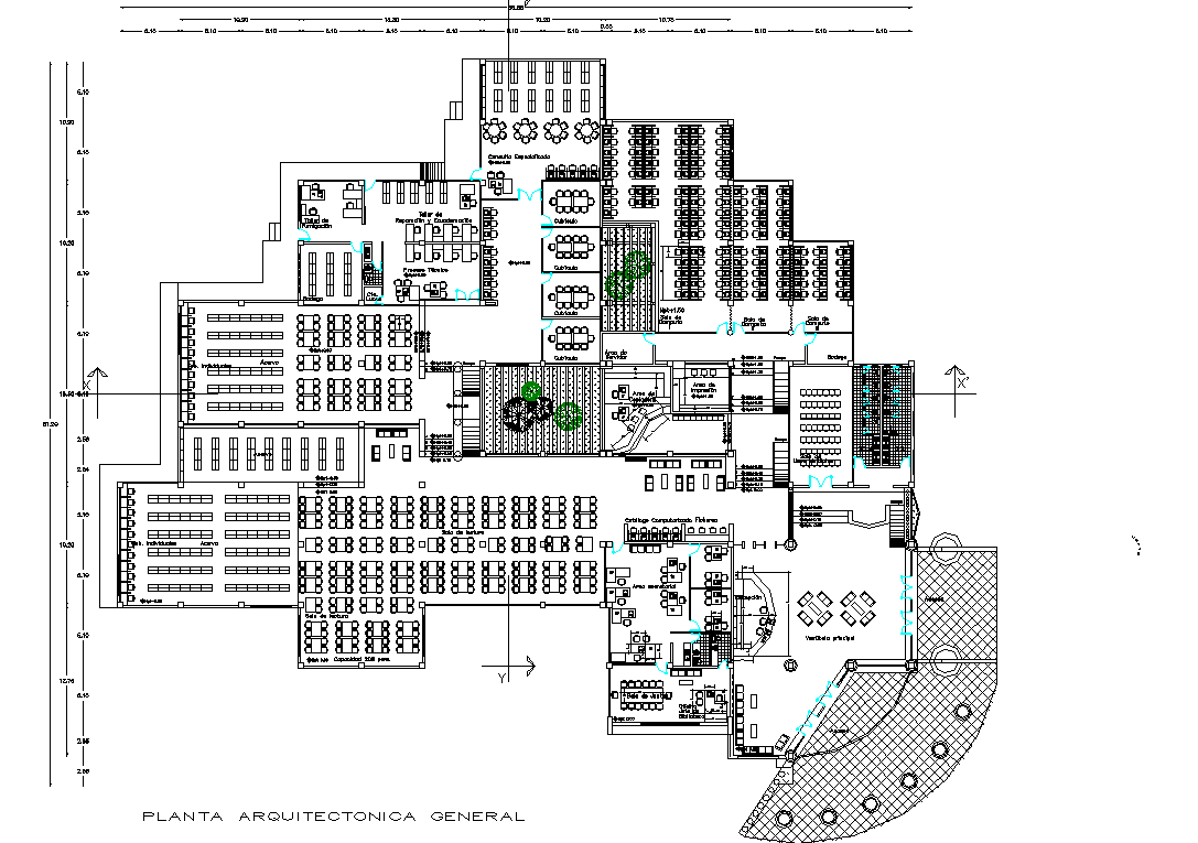 Office plan detail dwg file