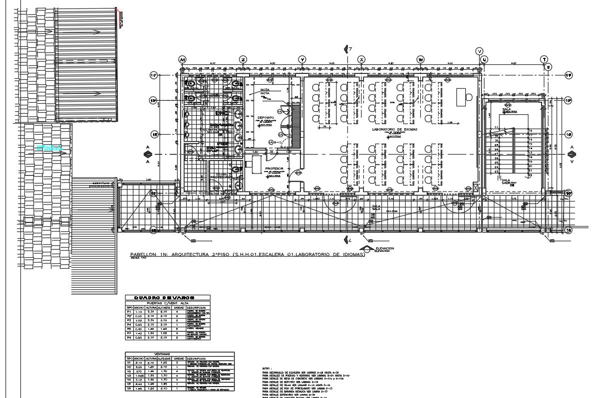 Office plan detail dwg file