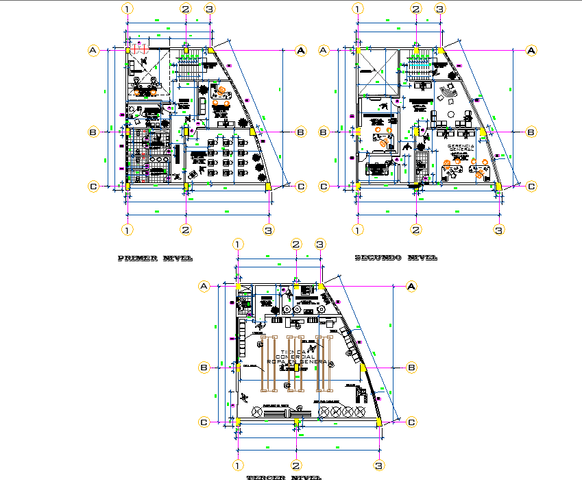 Office plan detail dwg file