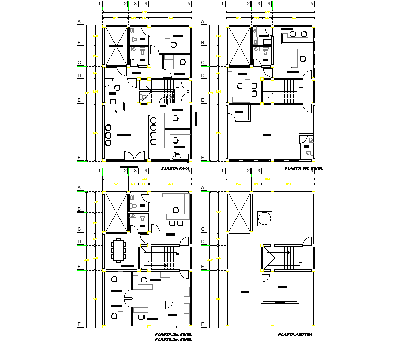 Office plan detail dwg file