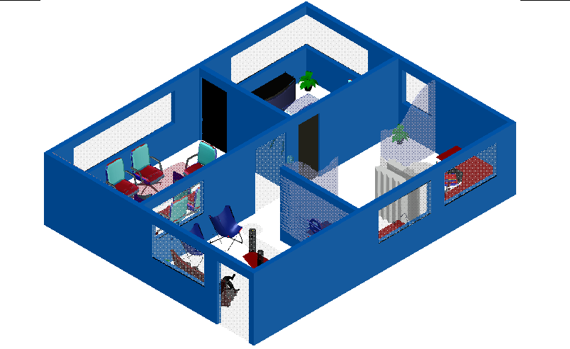 Office plan detail dwg file
