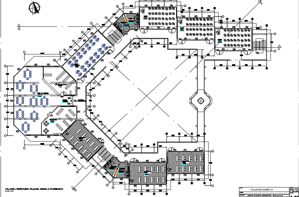 Office plan detail dwg file