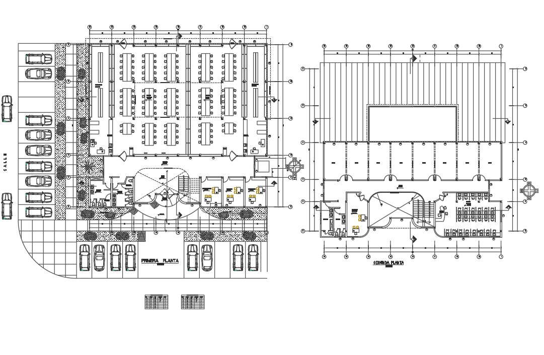 Office plan detail dwg file