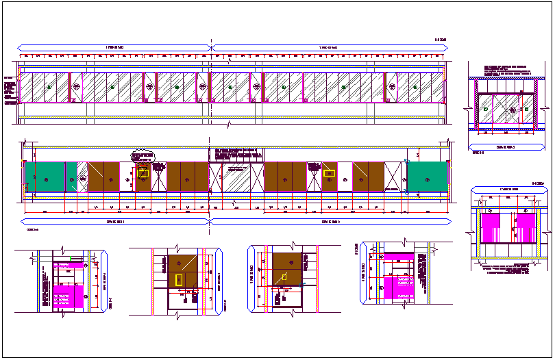 Office plan detail view dwg file