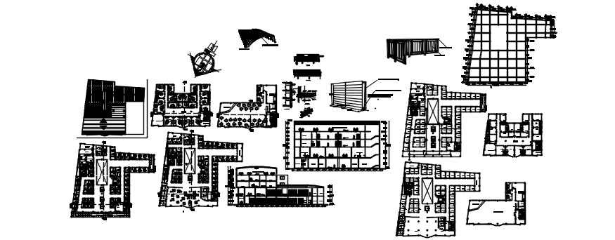 Office plan with detail dimension in AutoCAD