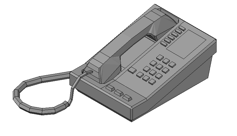 Office telephone 3d details