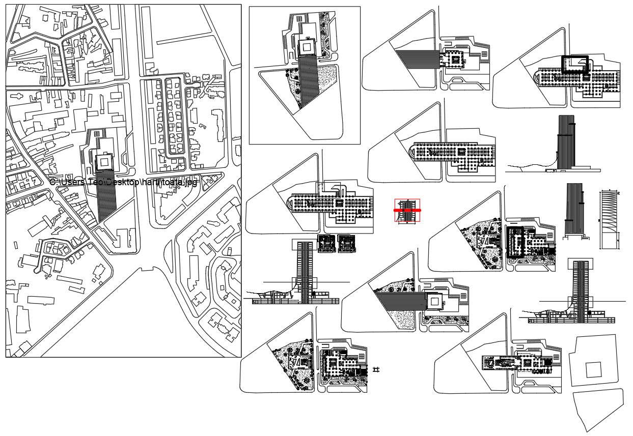 Office tower dwg file