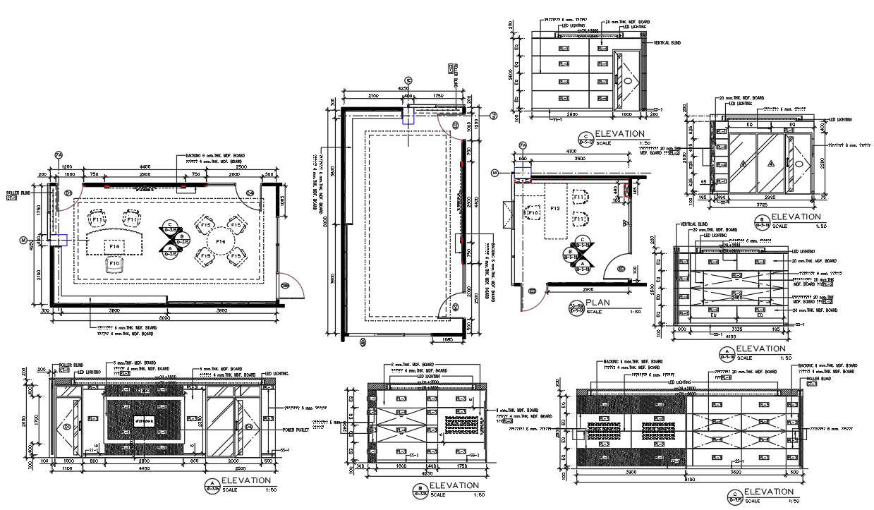 Office Cabin Layout Plan CAD Drawing DWG File