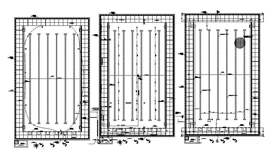 Olympic pool CAD drawing design dwg file