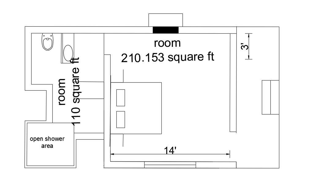 One Bedroom House Plans Free CAD Block