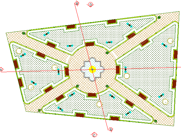 Open lawn layout plan dwg file