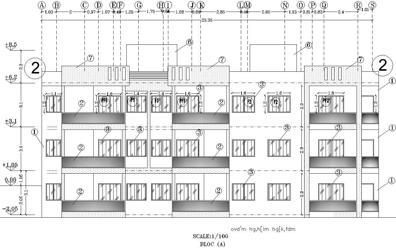 Open space plan of an Apartment in AutoCAD, dwg file.
