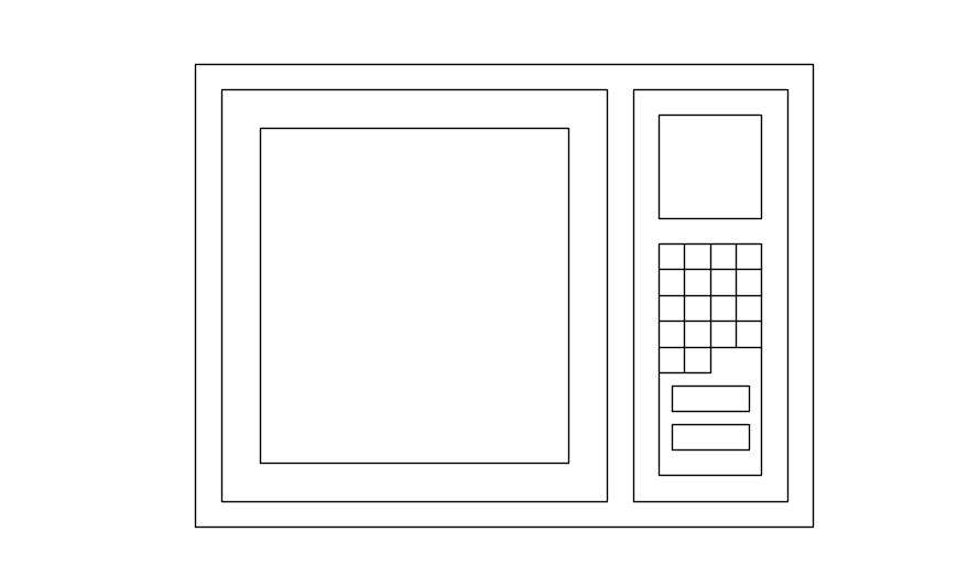Oven details 2d cad blocks in AutoCAD, dwg file.
