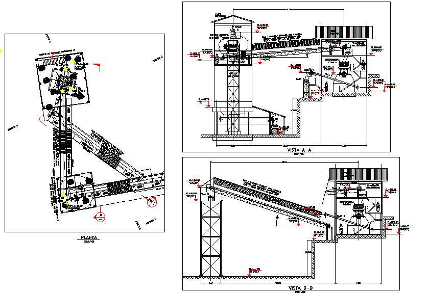 Oxide plant in the mining industry plan detail dwg file