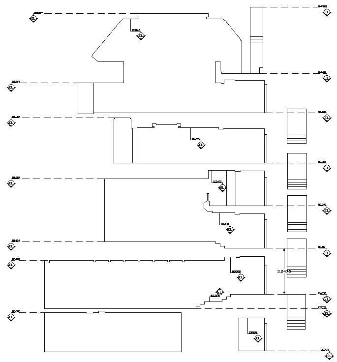 Palace section details in AutoCAD, dwg file.