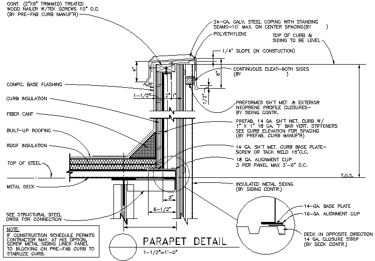 Parapet detail dwg file
