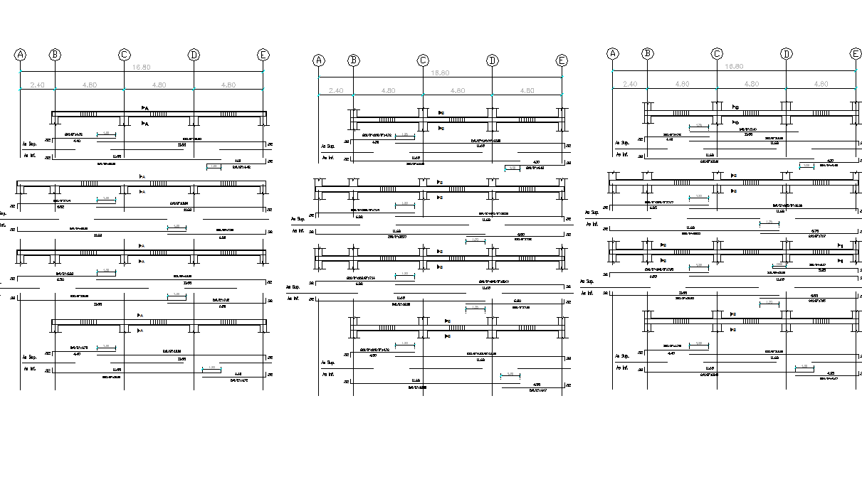 Parapet wall sectional detail dwg file