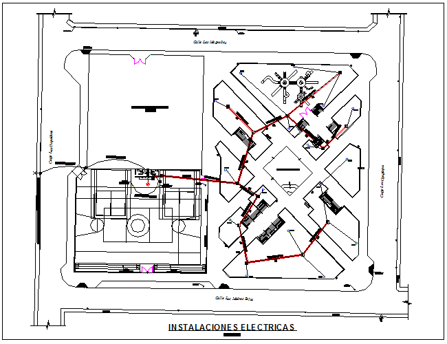 Park garden plan view detail dwg file