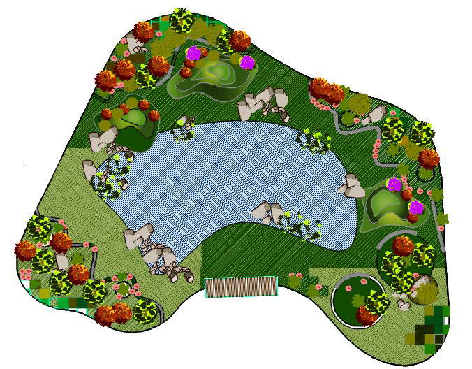 Park layout with detail.