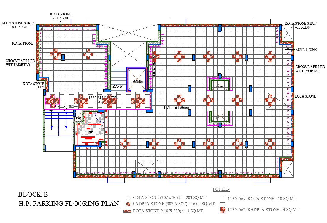 Parking Floor plan dwg file