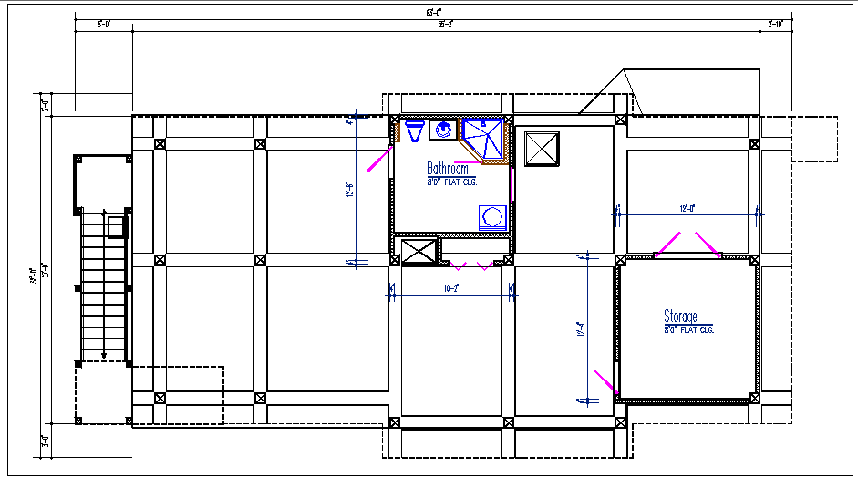 Parking area of the details dwg files