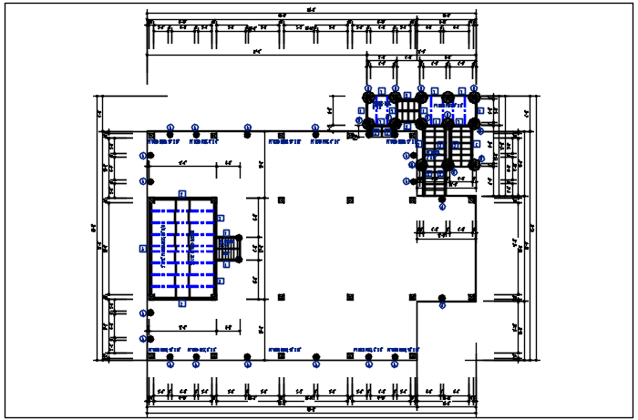 Parking area planning view detail dwg file