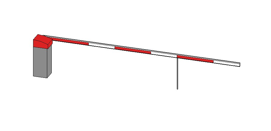 Parking barrier 3d drawing details skp file