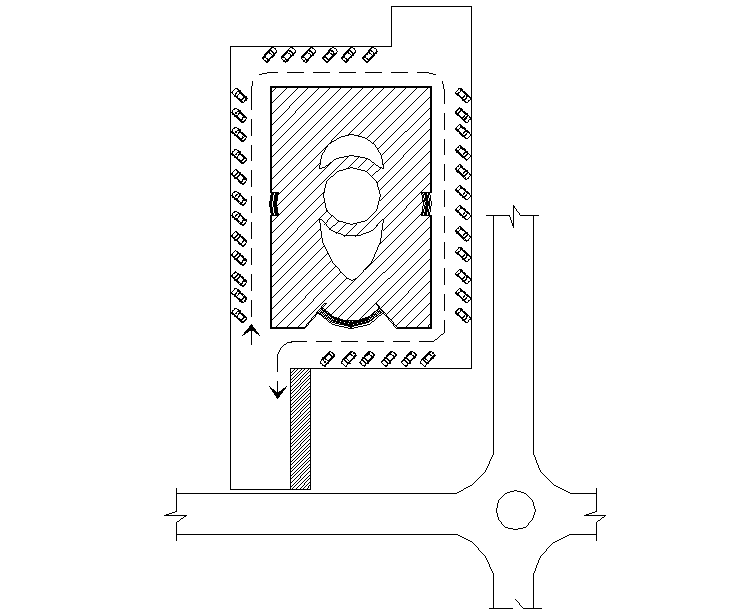 Parking basement plan detail dwg file