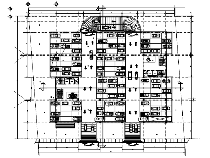 Basement Parking Plan Cad File