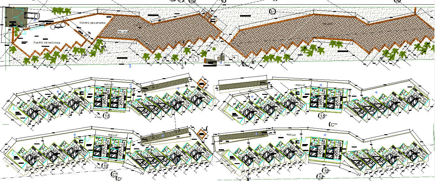 Parking plan detail dwg file
