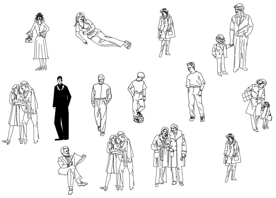 People Blocks AutoCAD