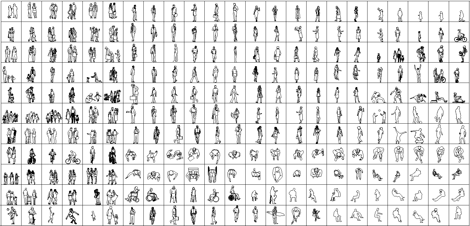 People Blocks dwg file