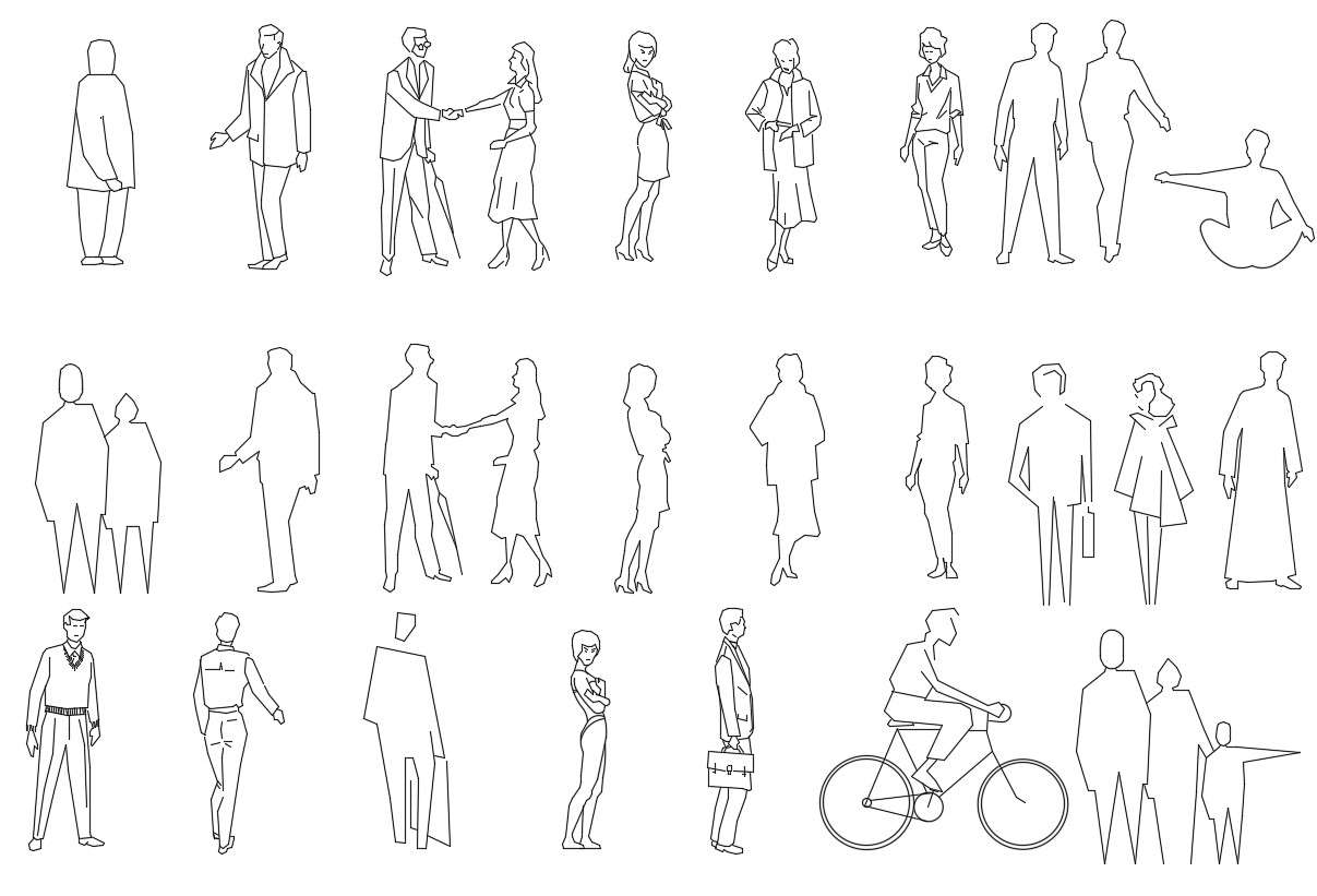 People CAD Blocks AutoCAD File