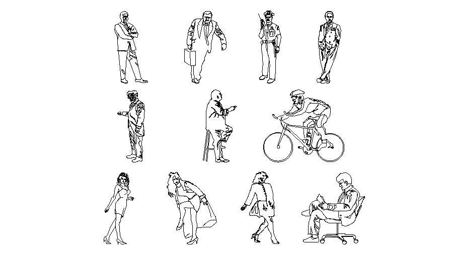 People CAD Blocks Free Download
