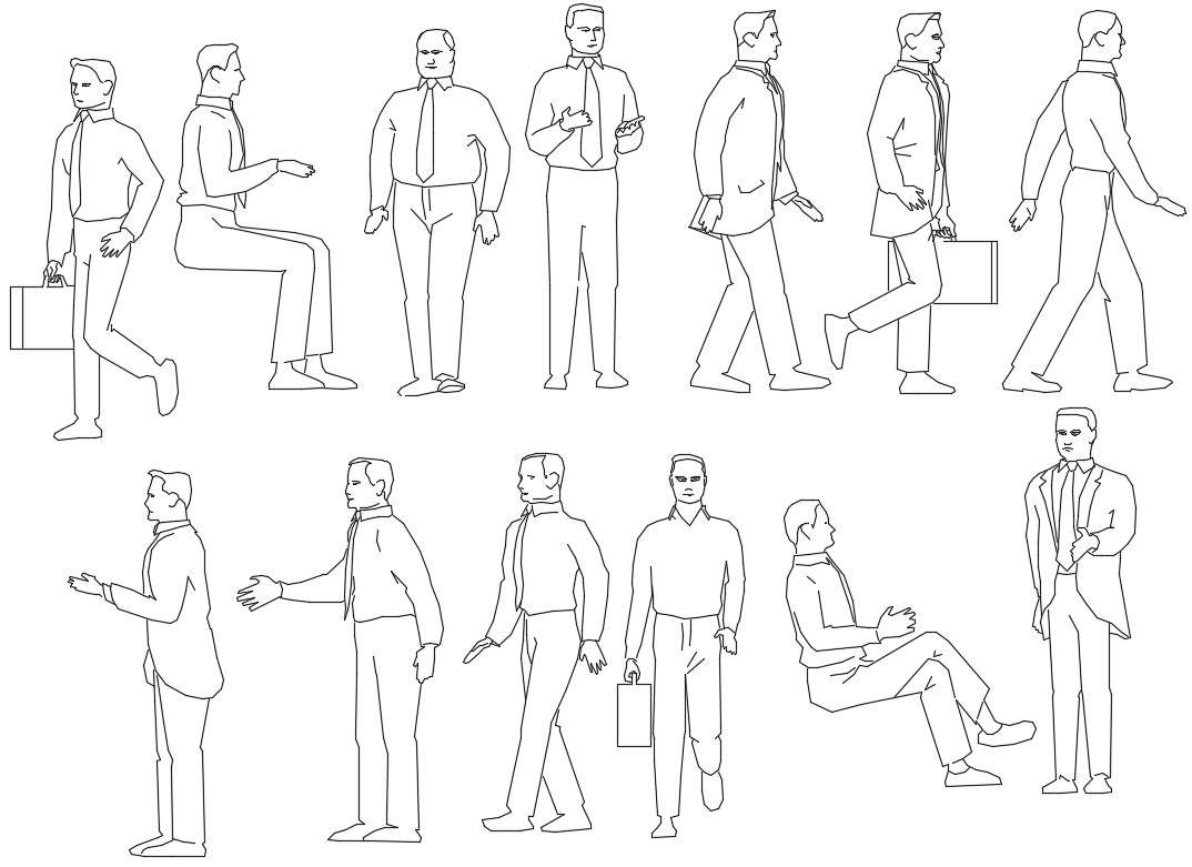 People CAD Blocks Free Download