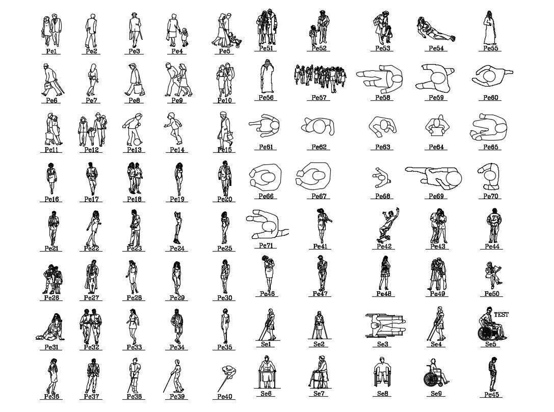 People CAD Drawing