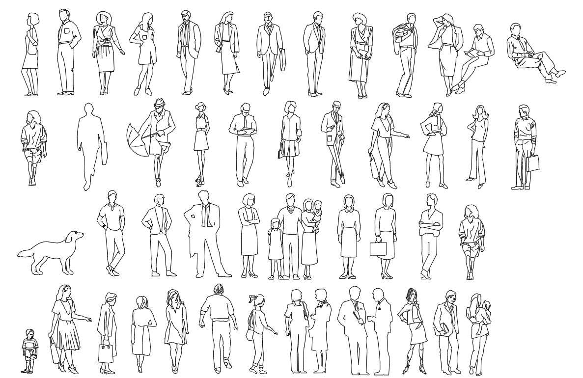 People Cad Block